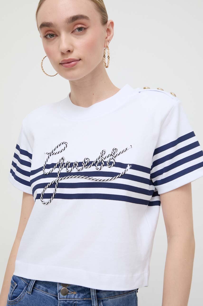 

Памучна тениска Guess MARINA в бяло W4GI18 K8FQ4, Бял