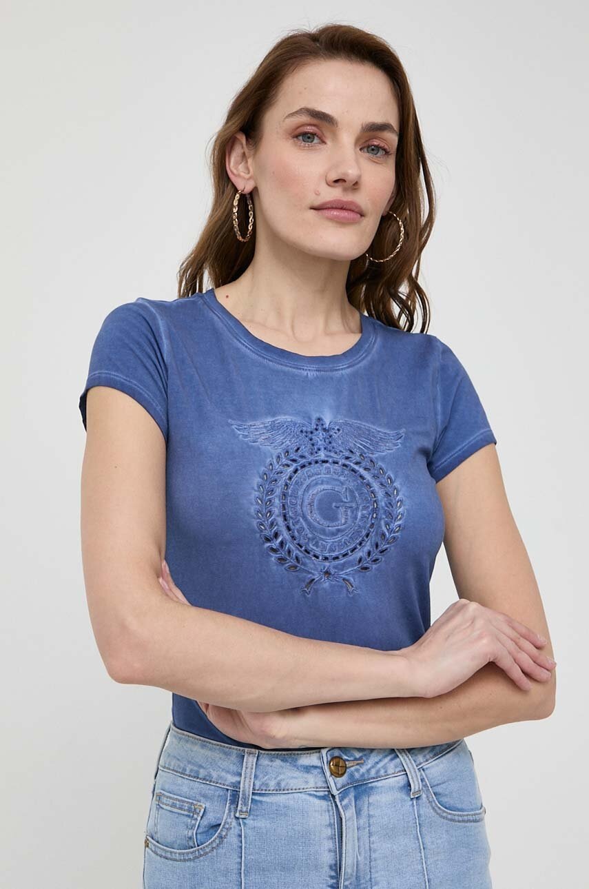 

Тениска Guess в тъмносиньо W4GI36 KA0Q1, Тъмносин