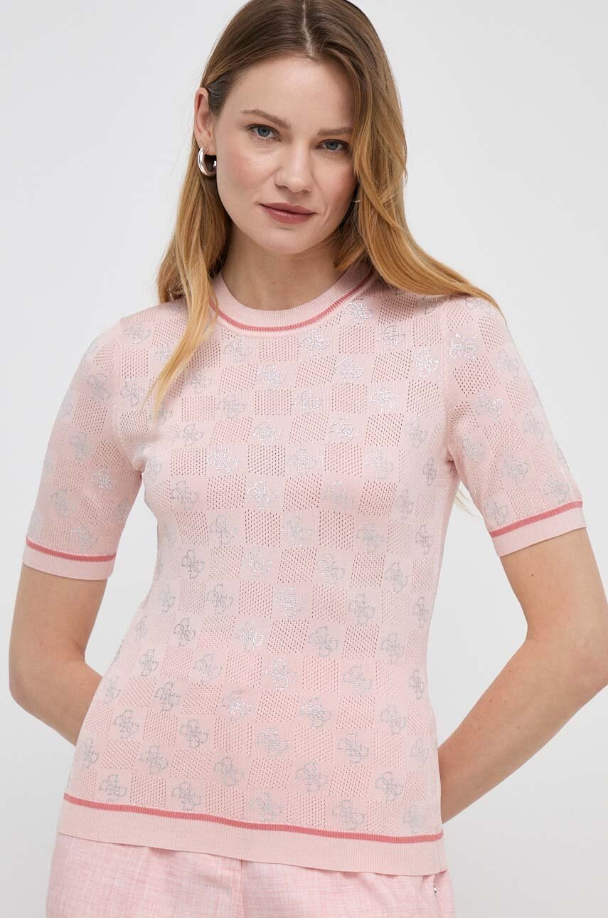 

Тениска Guess ROSIE в розово W4GR05 Z3D60, Розов