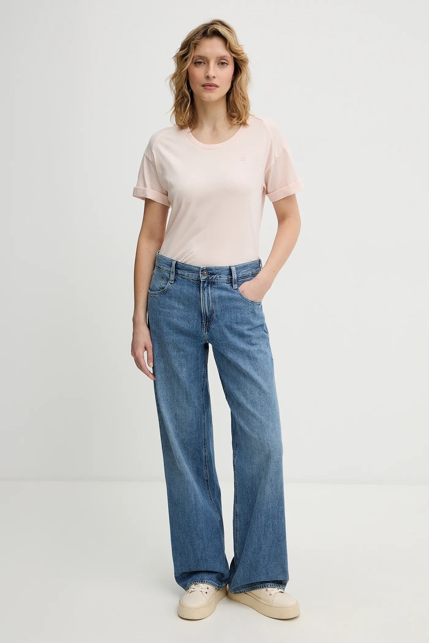 Βαμβακερό μπλουζάκι G-Star Raw Core turtle slim knit φωτογραφία
