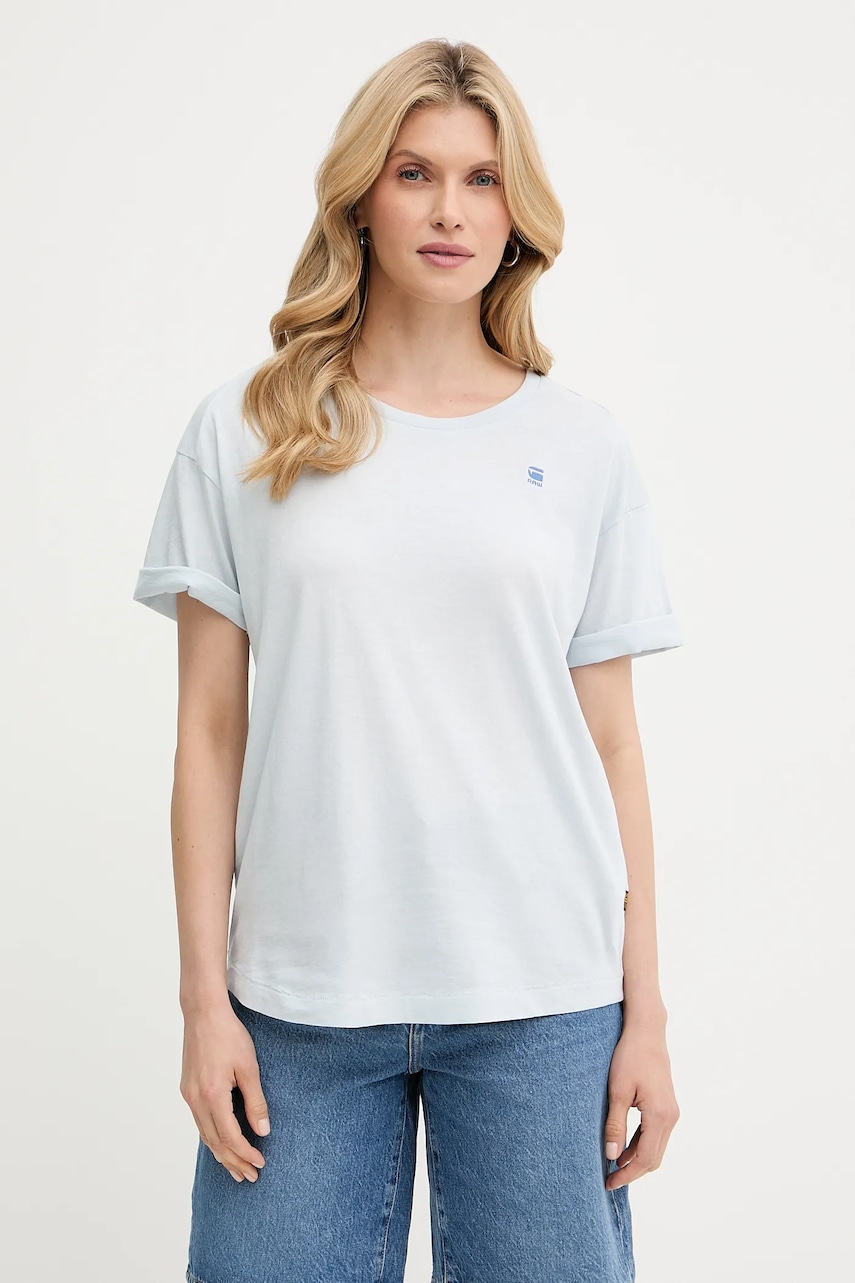 G-Star Raw tricou din bumbac culoarea alb