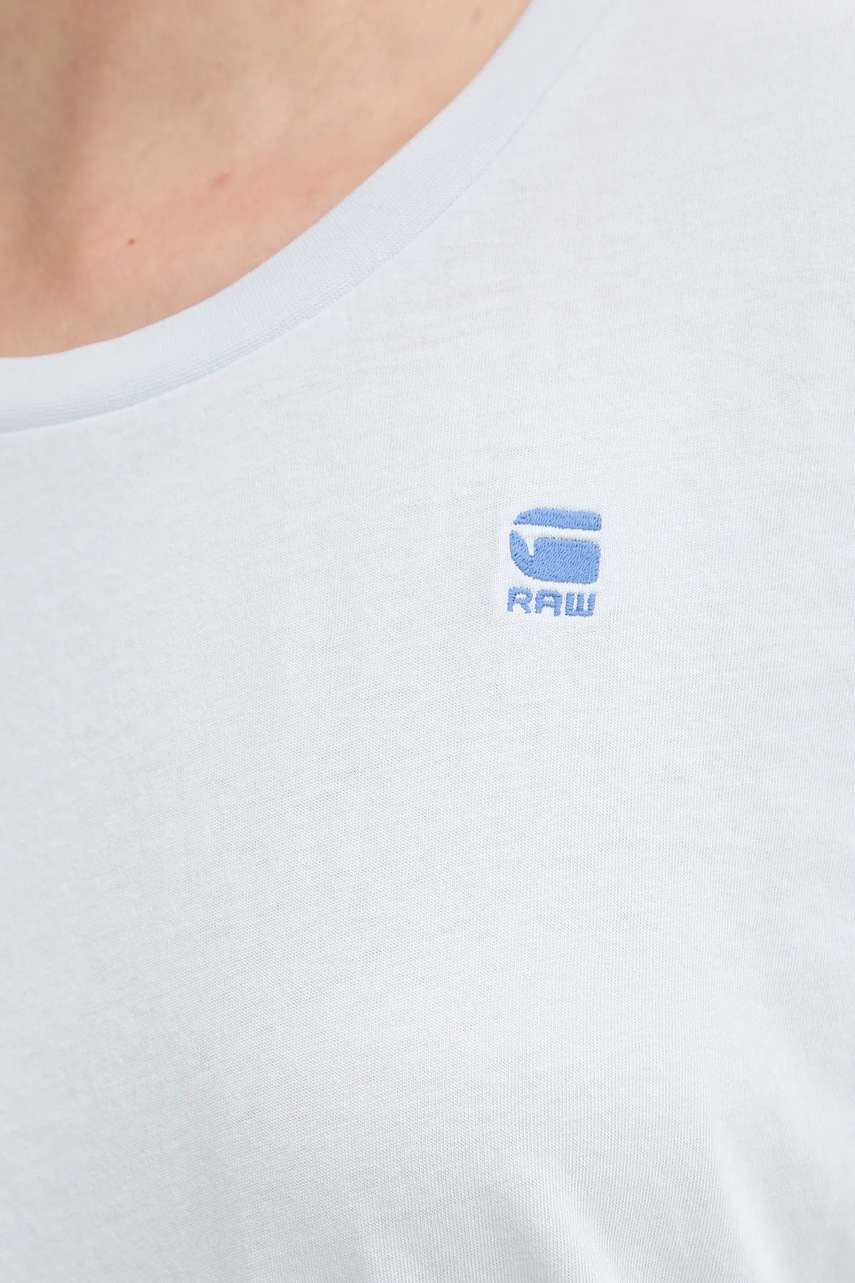 Βαμβακερό μπλουζάκι G-Star Raw χρώμα: άσπρο φωτογραφία