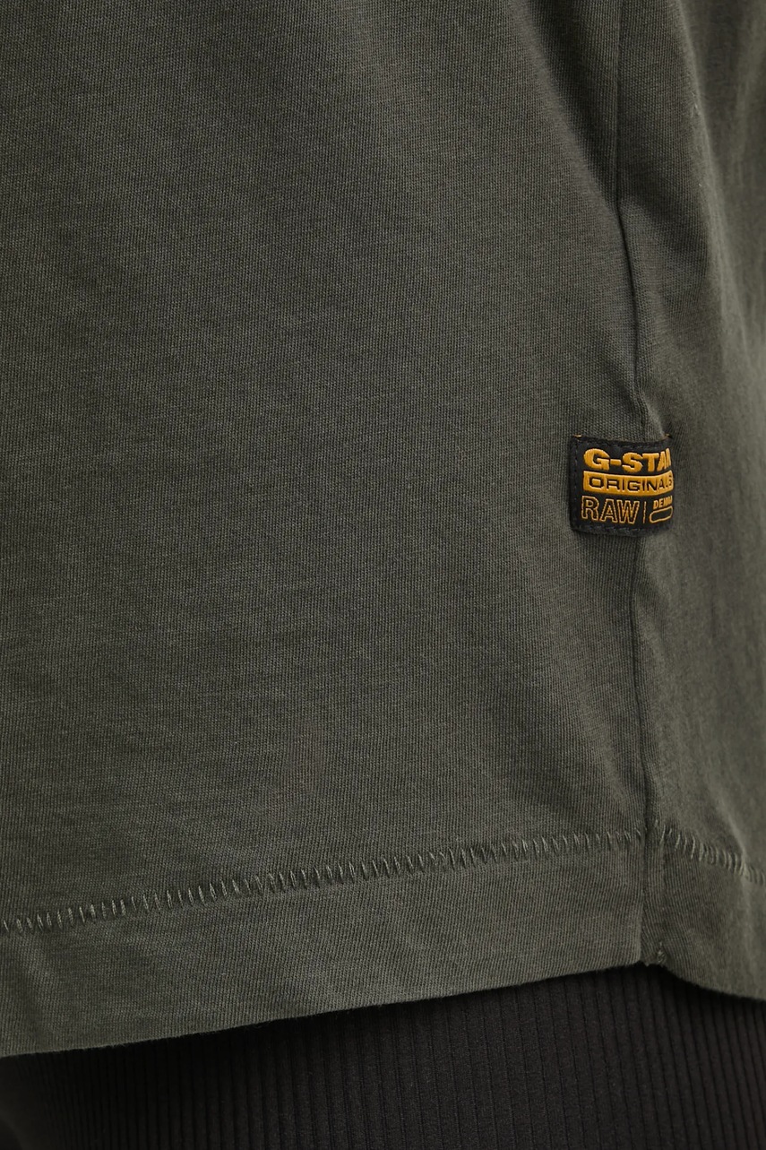 Βαμβακερό μπλουζάκι G-Star γυναικεία, χρώμα: γκρι φωτογραφία