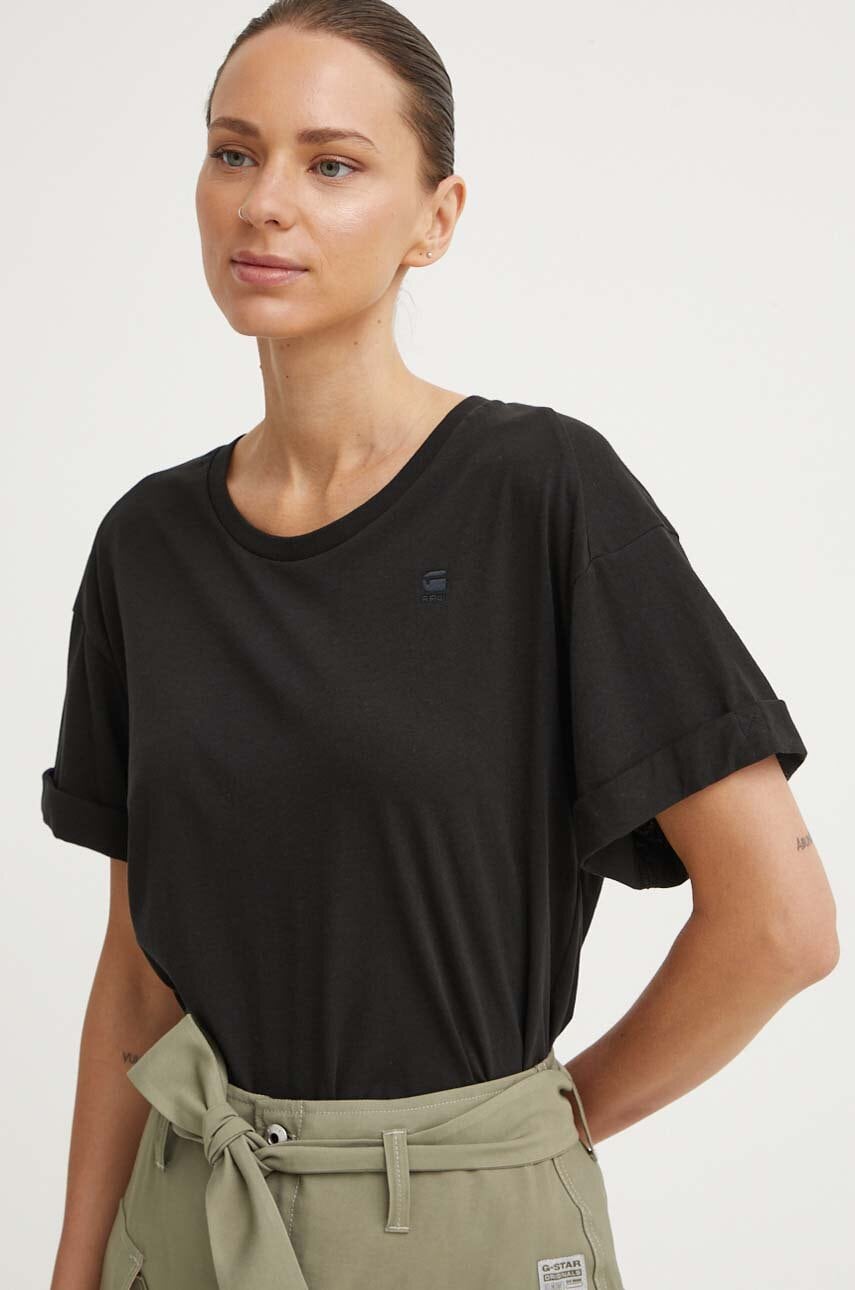 G-Star tricou din bumbac femei, culoarea negru