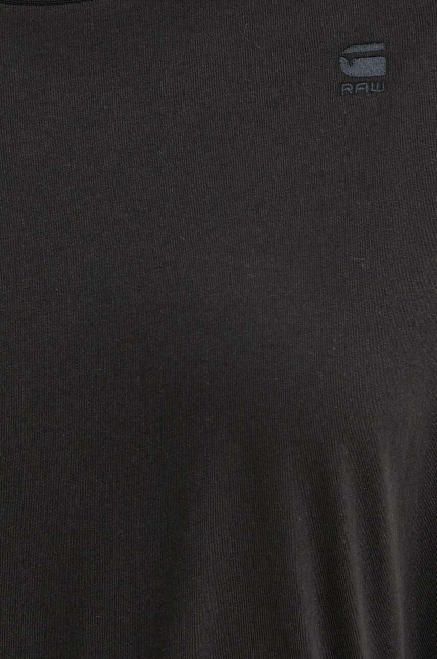 Βαμβακερό μπλουζάκι G-Star γυναικεία, χρώμα: μαύρο φωτογραφία