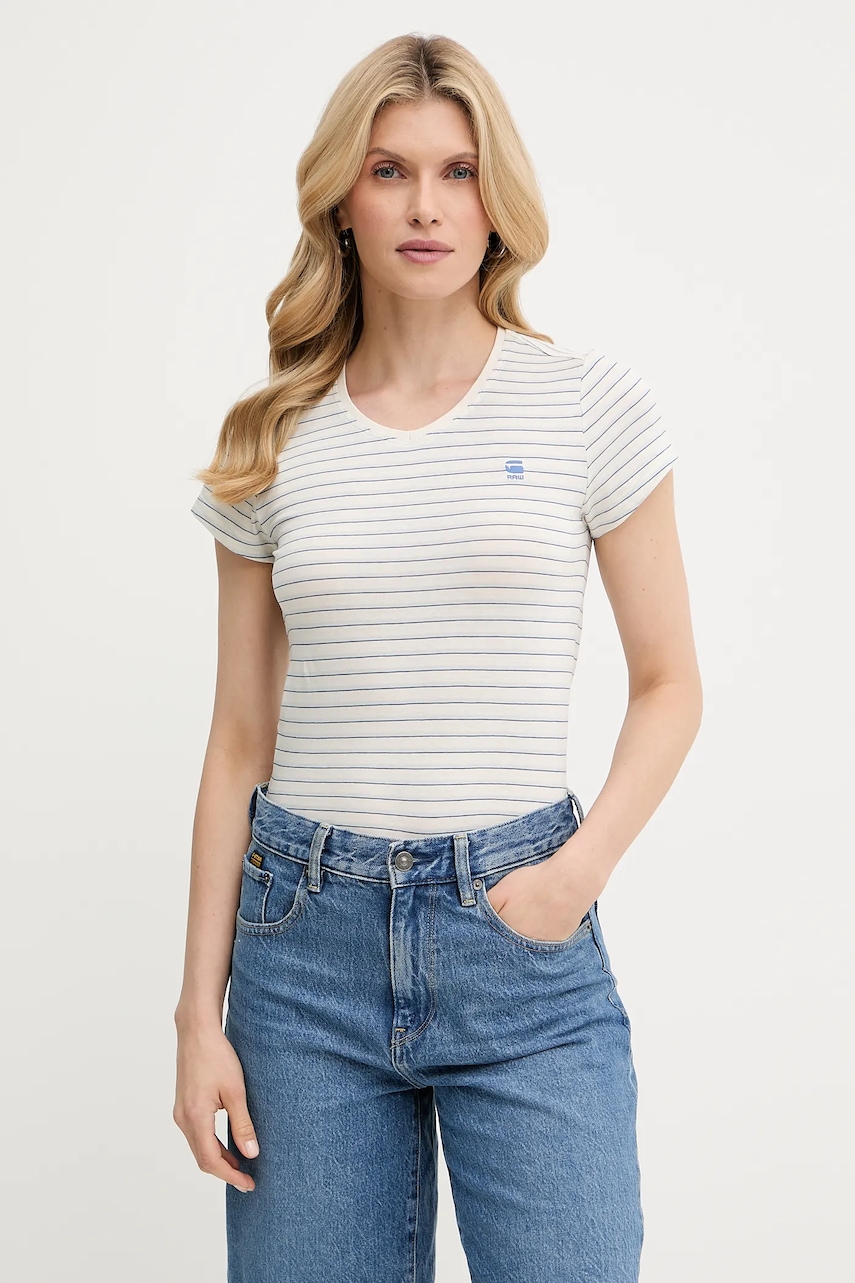 G-Star Raw tricou din bumbac culoarea verde