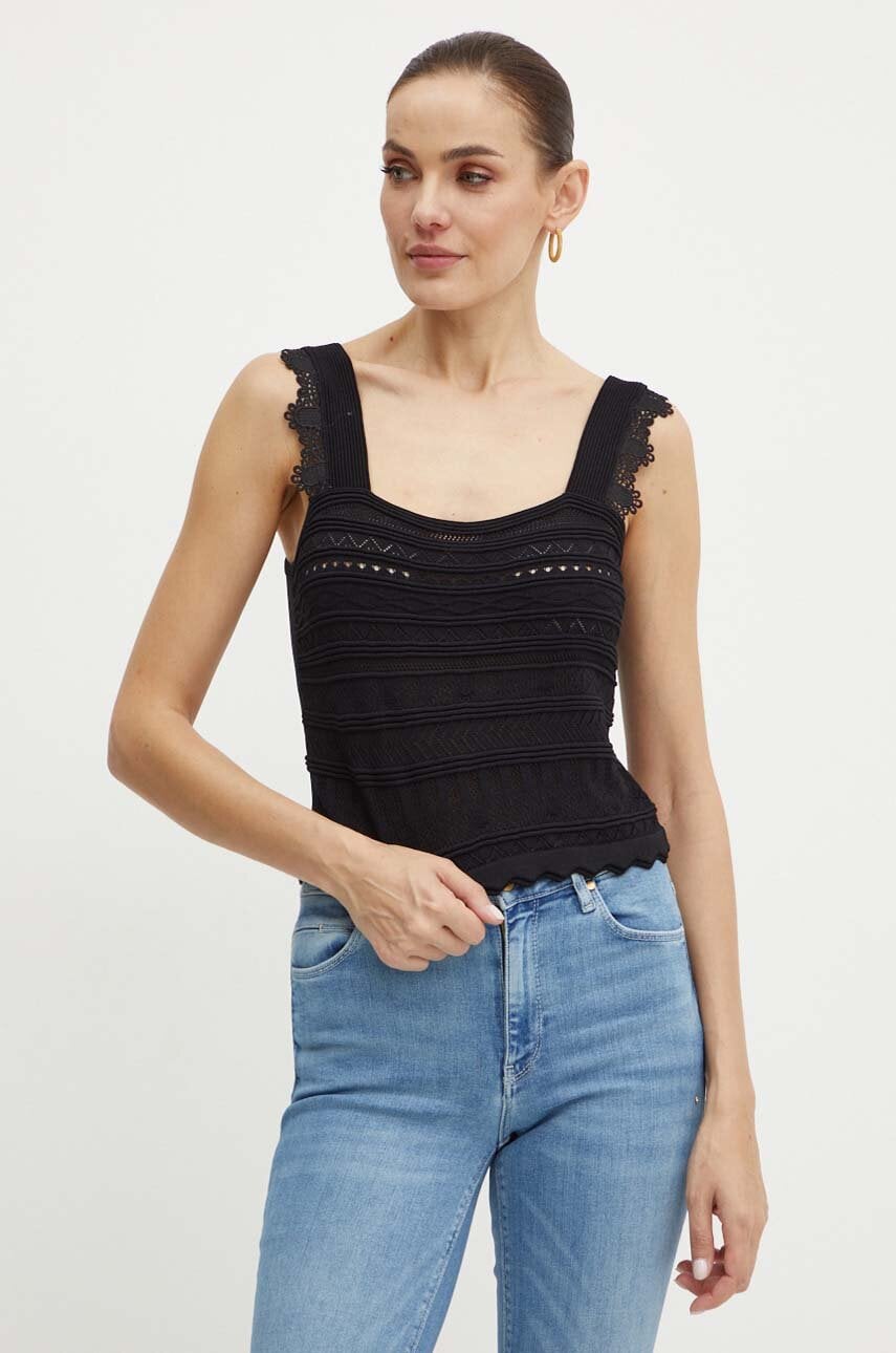 Morgan top MNOA culoarea negru, MNOA