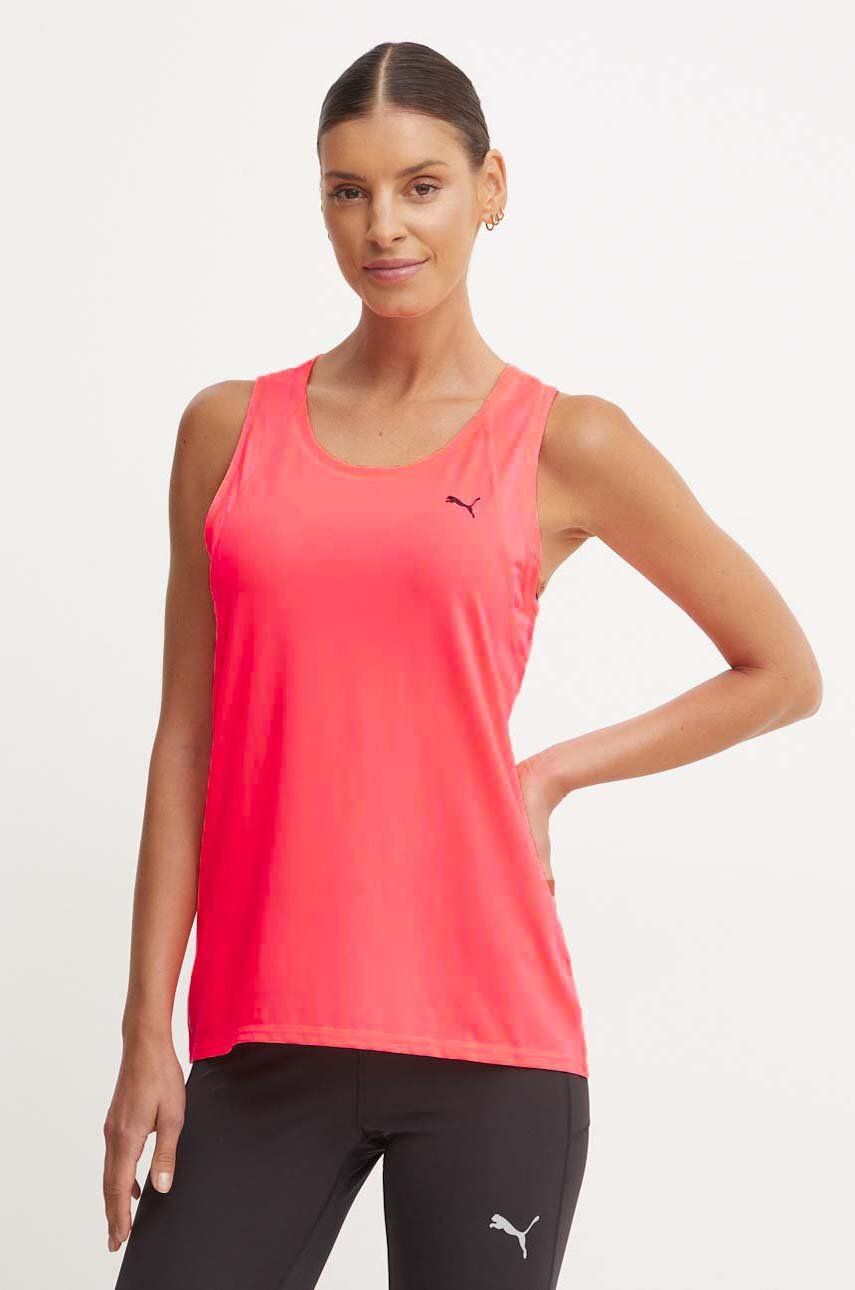 Puma top de antrenament Favorite culoarea roz