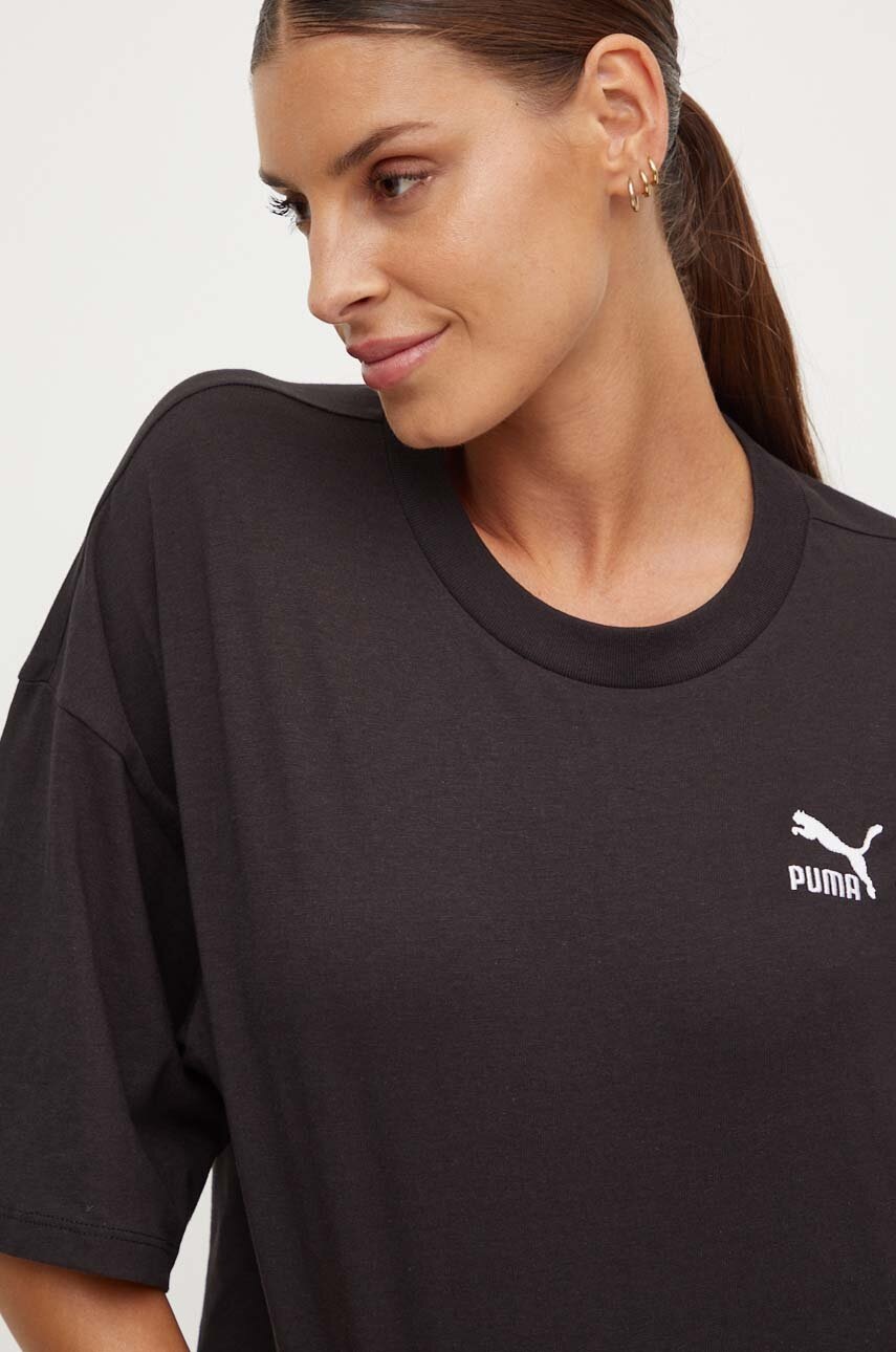 Βαμβακερό μπλουζάκι Puma BETTER CLASSICS Oversized γυναικεία, χρώμα: μαύρο 624226 624226 φωτογραφία