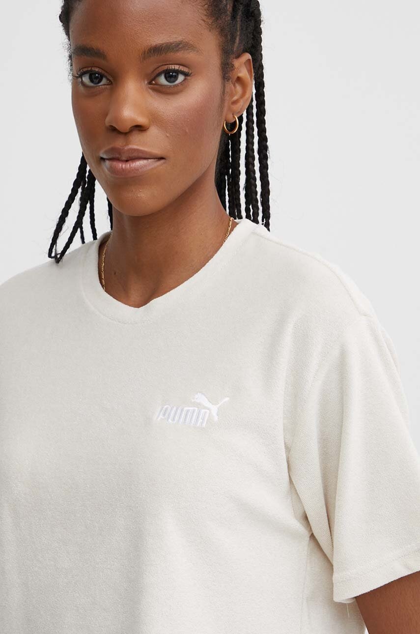 Puma tricou femei, culoarea bej, 677947 Puma tricou femei, culoarea bej, 677947