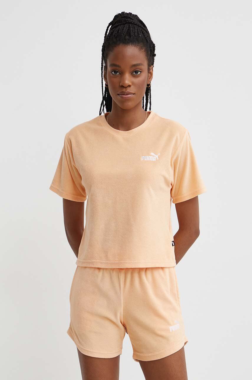Puma tricou femei, culoarea portocaliu, 677947
