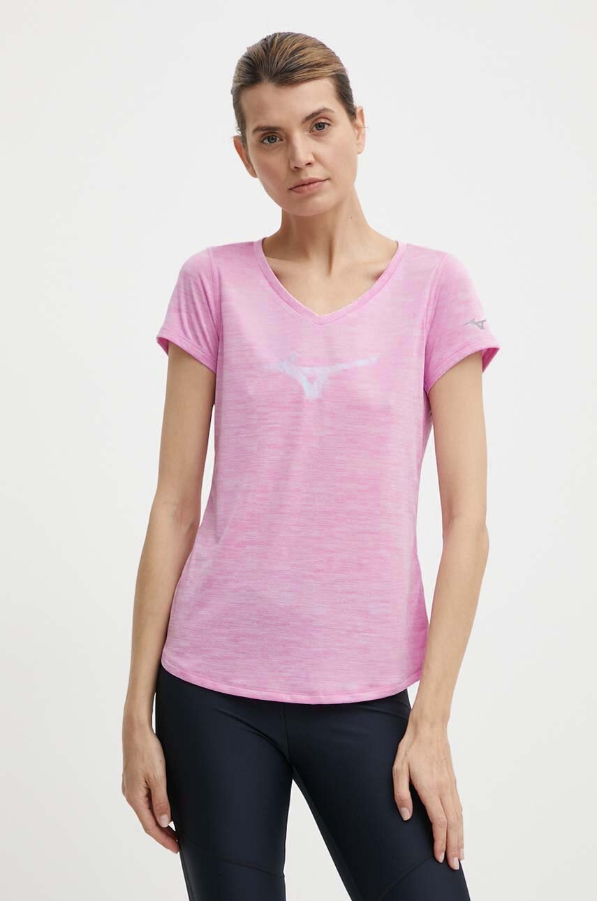 Mizuno tricou de alergare Impulse Core culoarea roz, J2GAB213