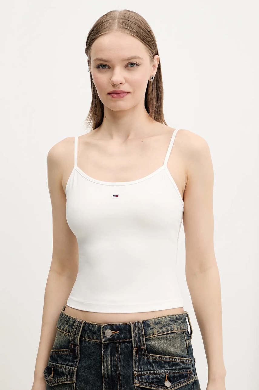 Tommy Jeans top 2-pack femei, culoarea roz