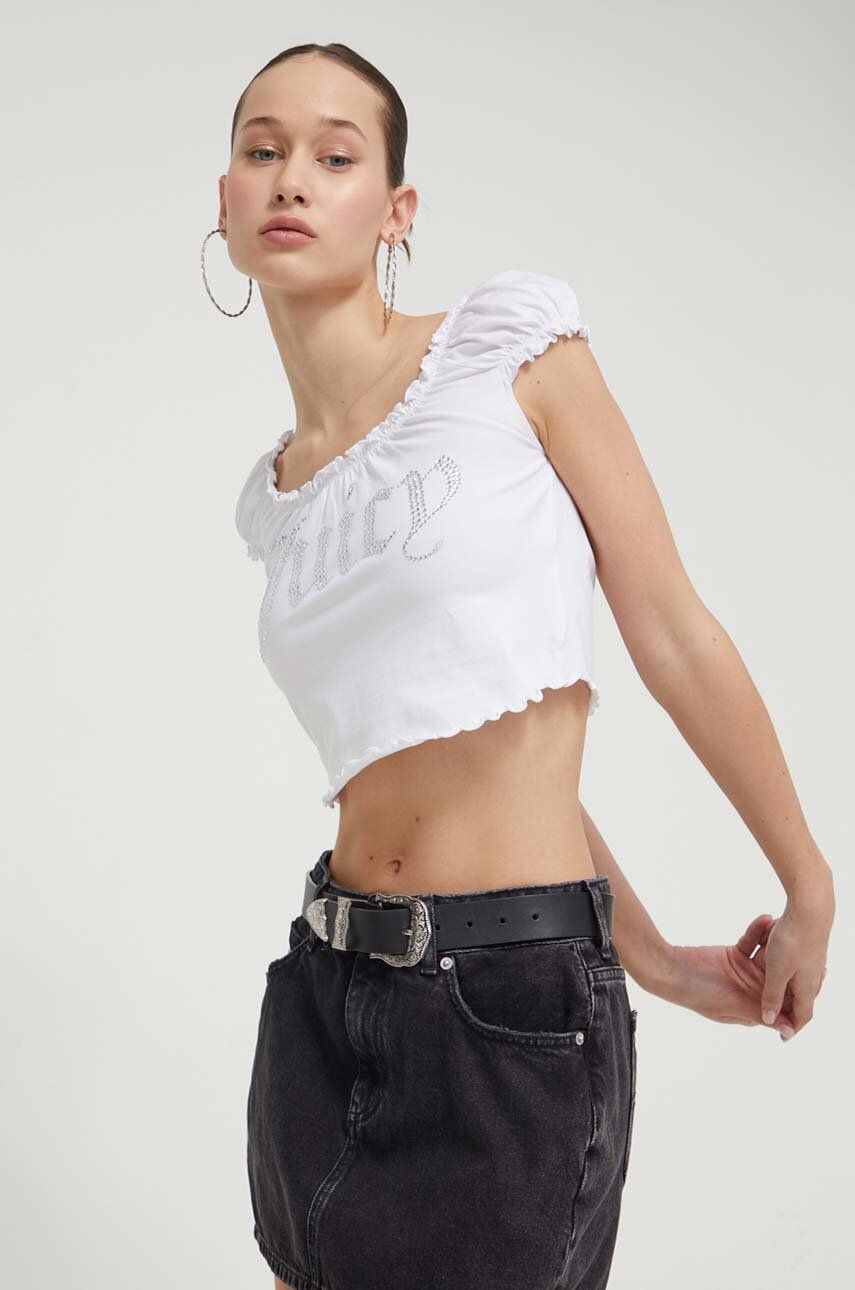 Juicy Couture top femei, culoarea alb