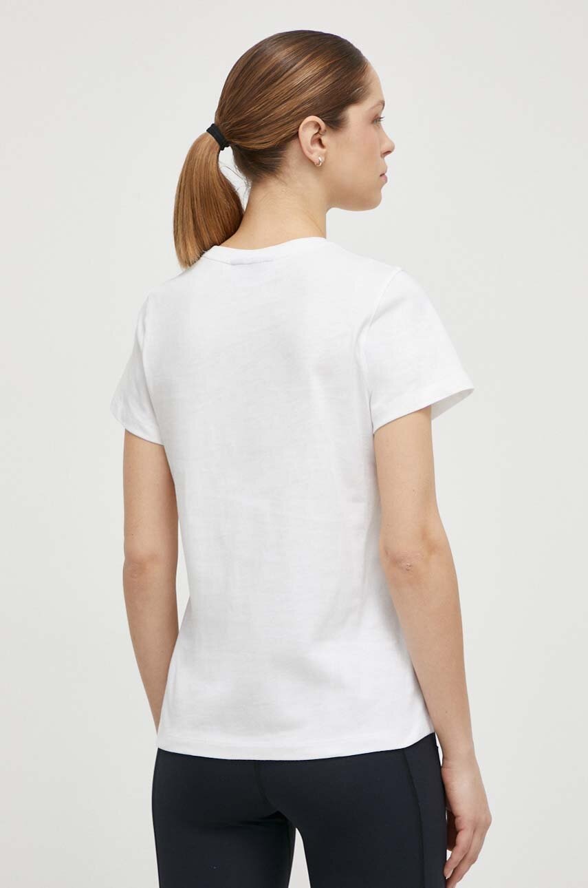 Βαμβακερό μπλουζάκι Helly Hansen γυναικεία, χρώμα: άσπρο φωτογραφία