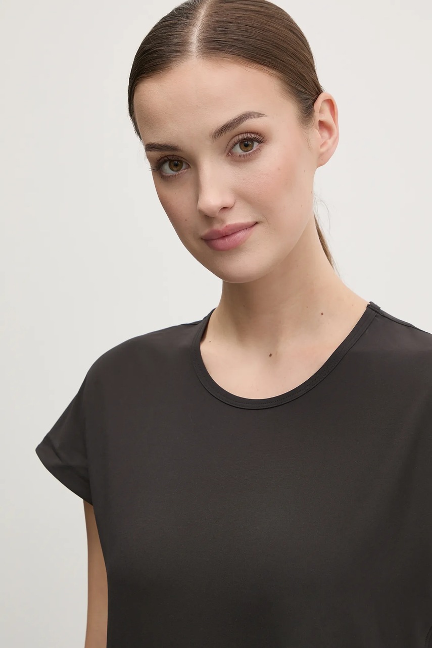 Μπλουζάκι Helly Hansen χρώμα: μαύρο φωτογραφία