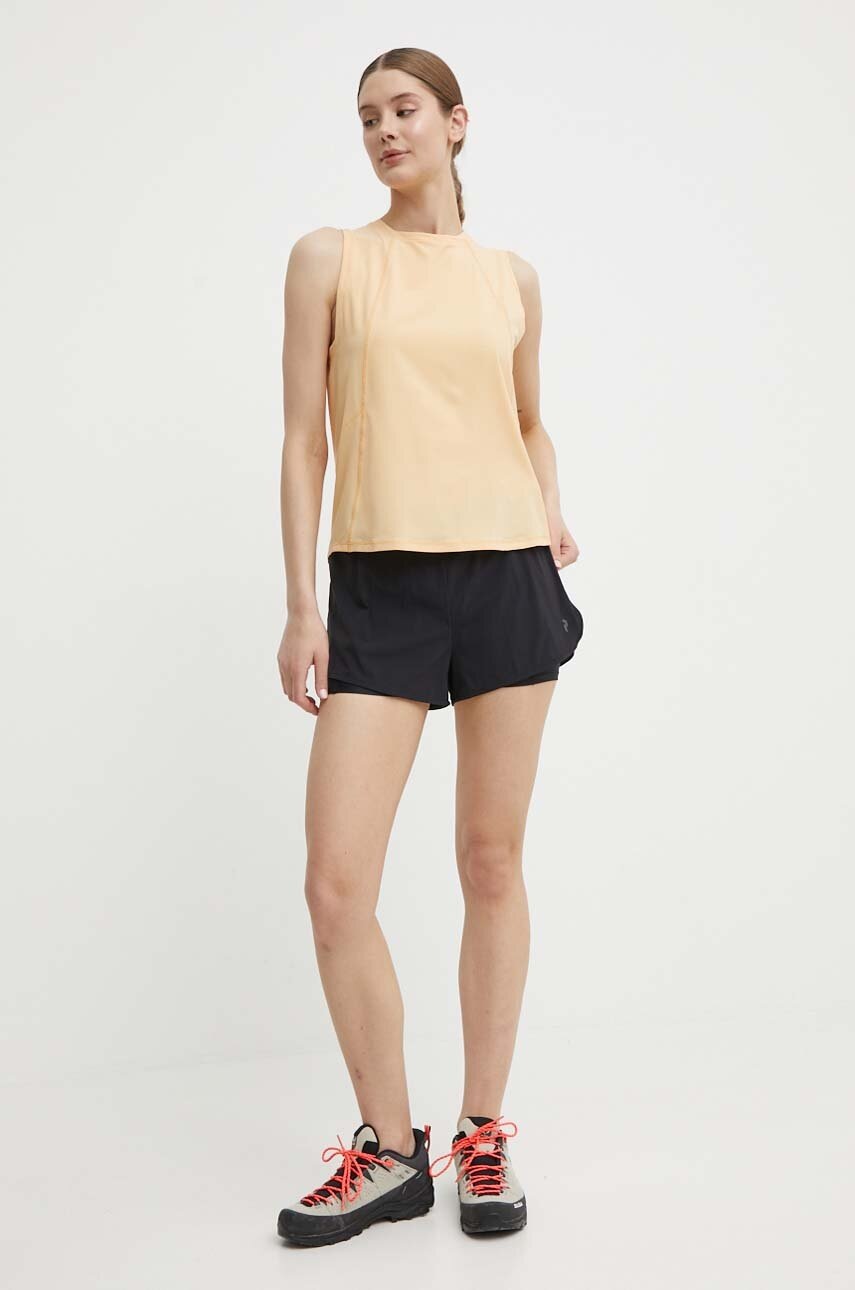 Αθλητικό top Helly Hansen Roam γυναικεία, χρώμα: πορτοκαλί φωτογραφία