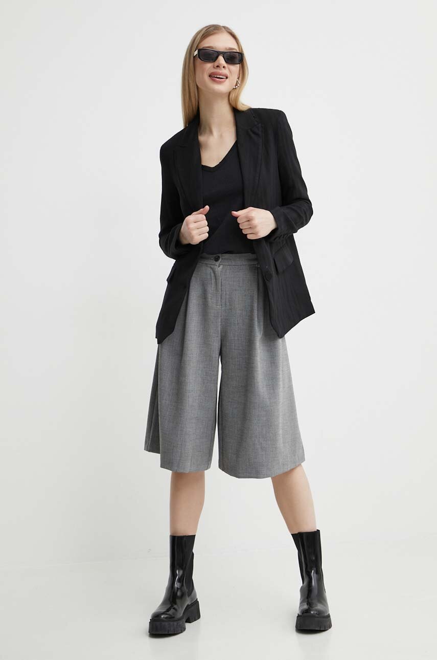 Βαμβακερό μπλουζάκι Desigual γυναικεία, χρώμα: μαύρο φωτογραφία