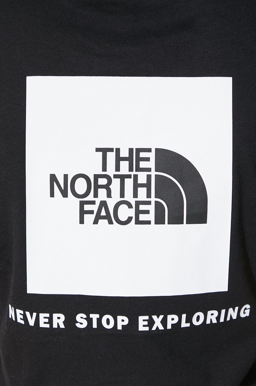 Βαμβακερό μπλουζάκι The North Face W S/S Redbox Slim Tee γυναικείο, χρώμα: μαύρο, NF0A87NMJK31 φωτογραφία