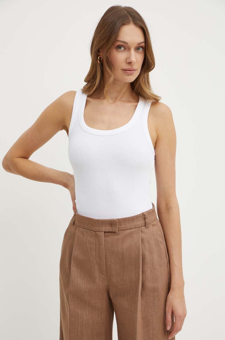 BOSS Orange top femei, culoarea alb, 50504245