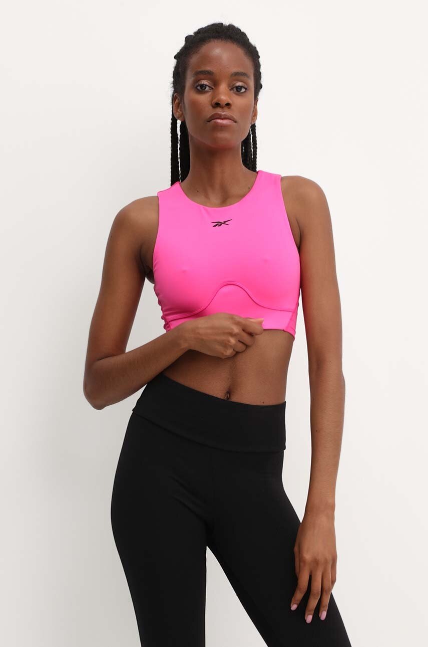 

Топ за трениране Reebok Lux Contour в розово 100076301, Розов