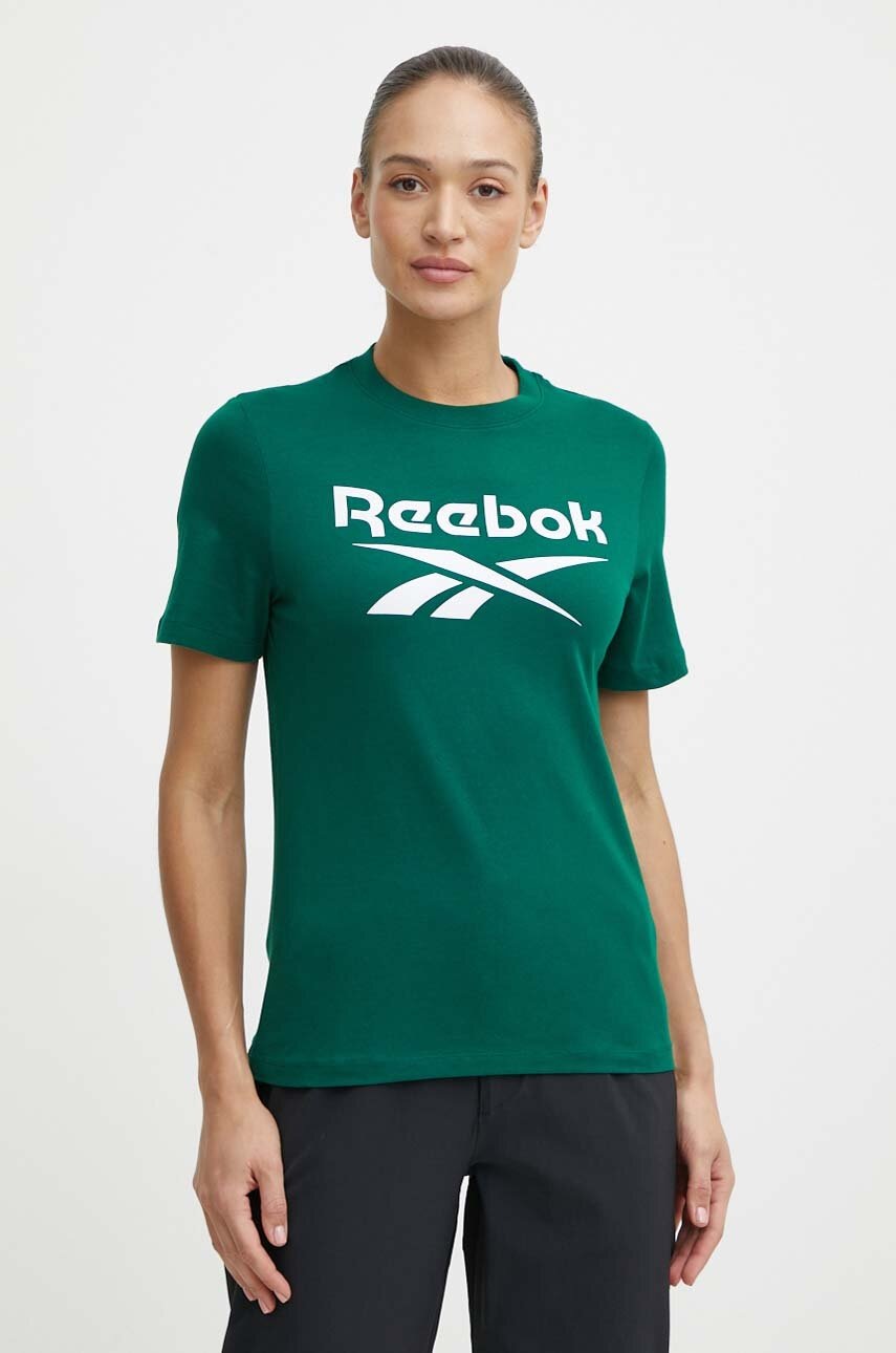

Памучна тениска Reebok Identity в зелено 100076007, Зелен