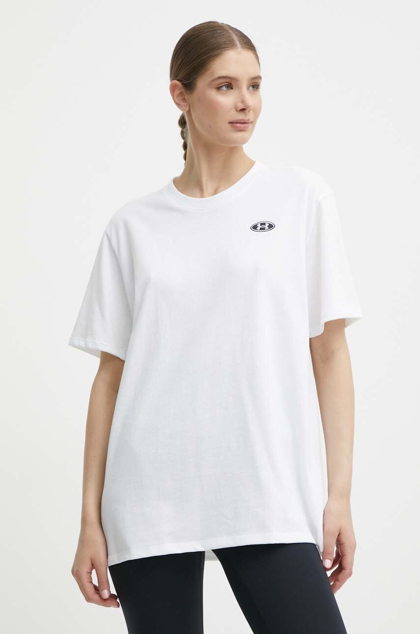 Μπλουζάκι προπόνησης Under Armour χρώμα: άσπρο φωτογραφία