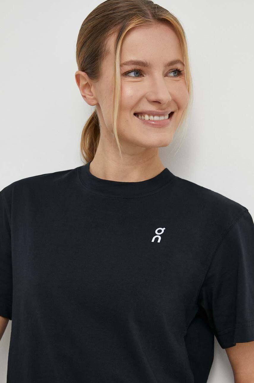 On-running tricou Graphic-T femei, culoarea negru