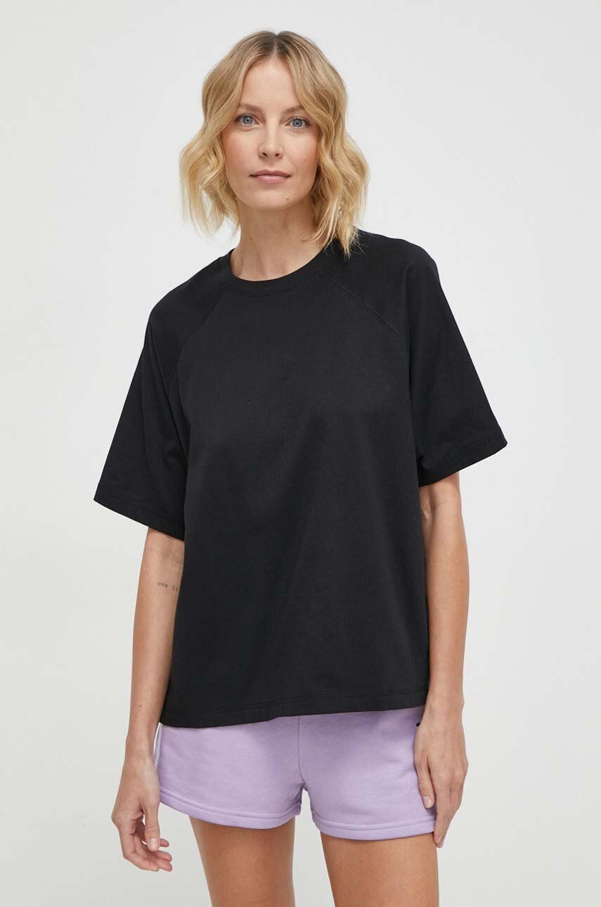 Champion tricou din bumbac femei, culoarea negru 117351