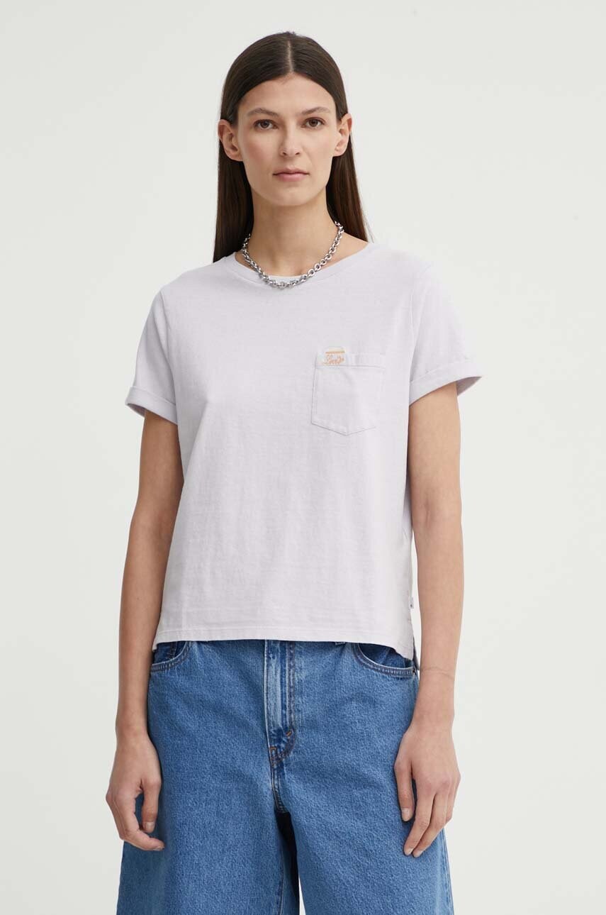 Levi's tricou din bumbac femei, culoarea violet