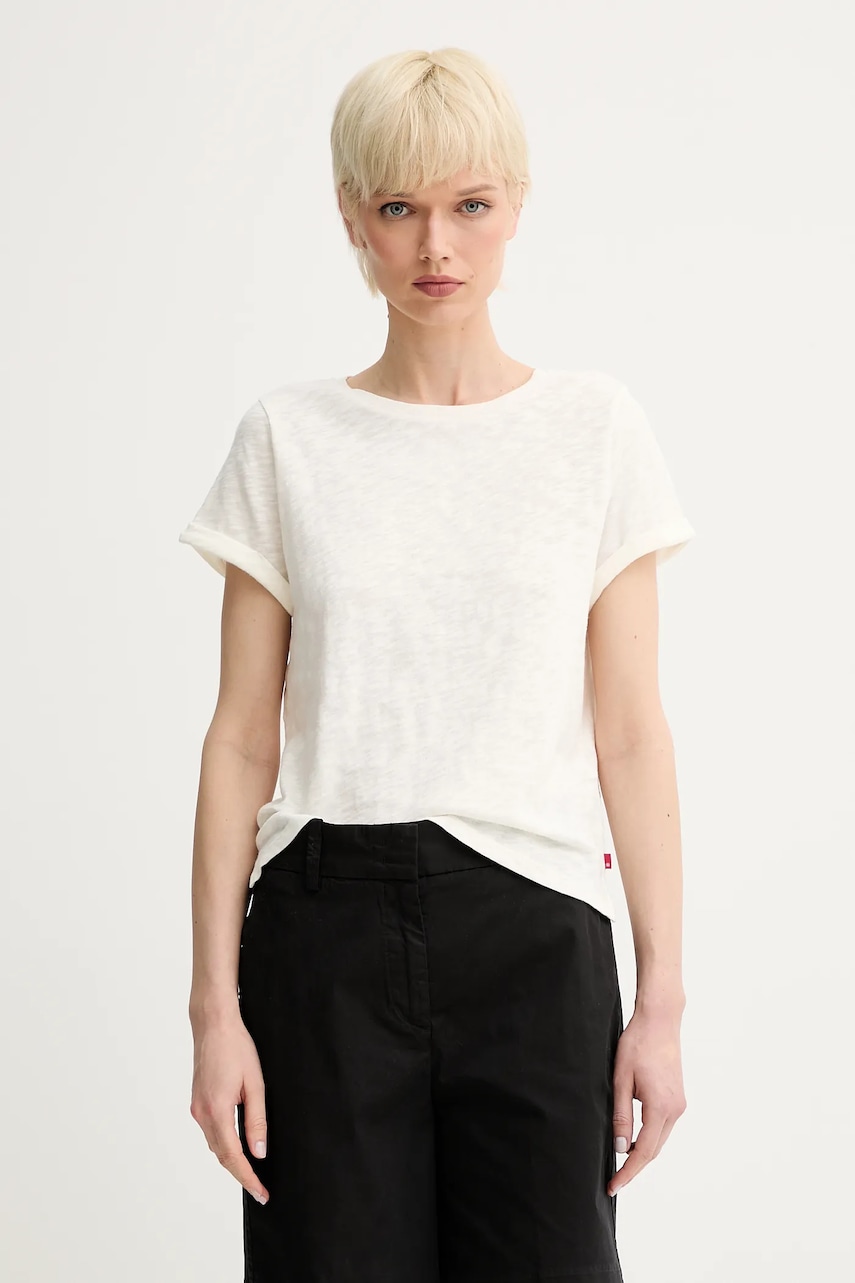 Levi's tricou din bumbac femei, culoarea bej Levi's tricou din bumbac femei, culoarea bej