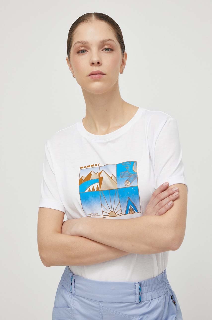 Μπλουζάκι Mammut χρώμα: άσπρο φωτογραφία