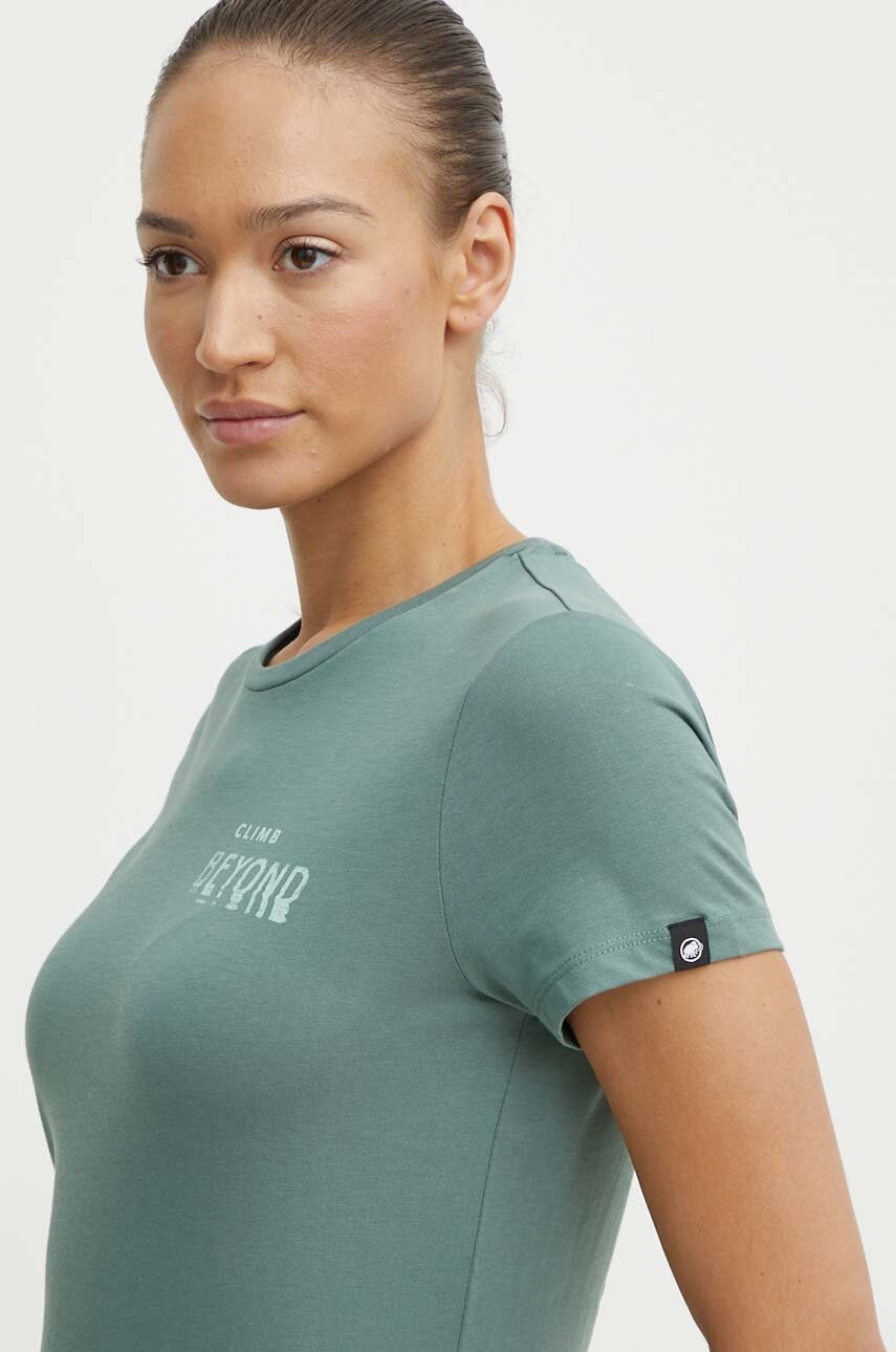 Μπλουζάκι Mammut Massone χρώμα: πράσινο φωτογραφία
