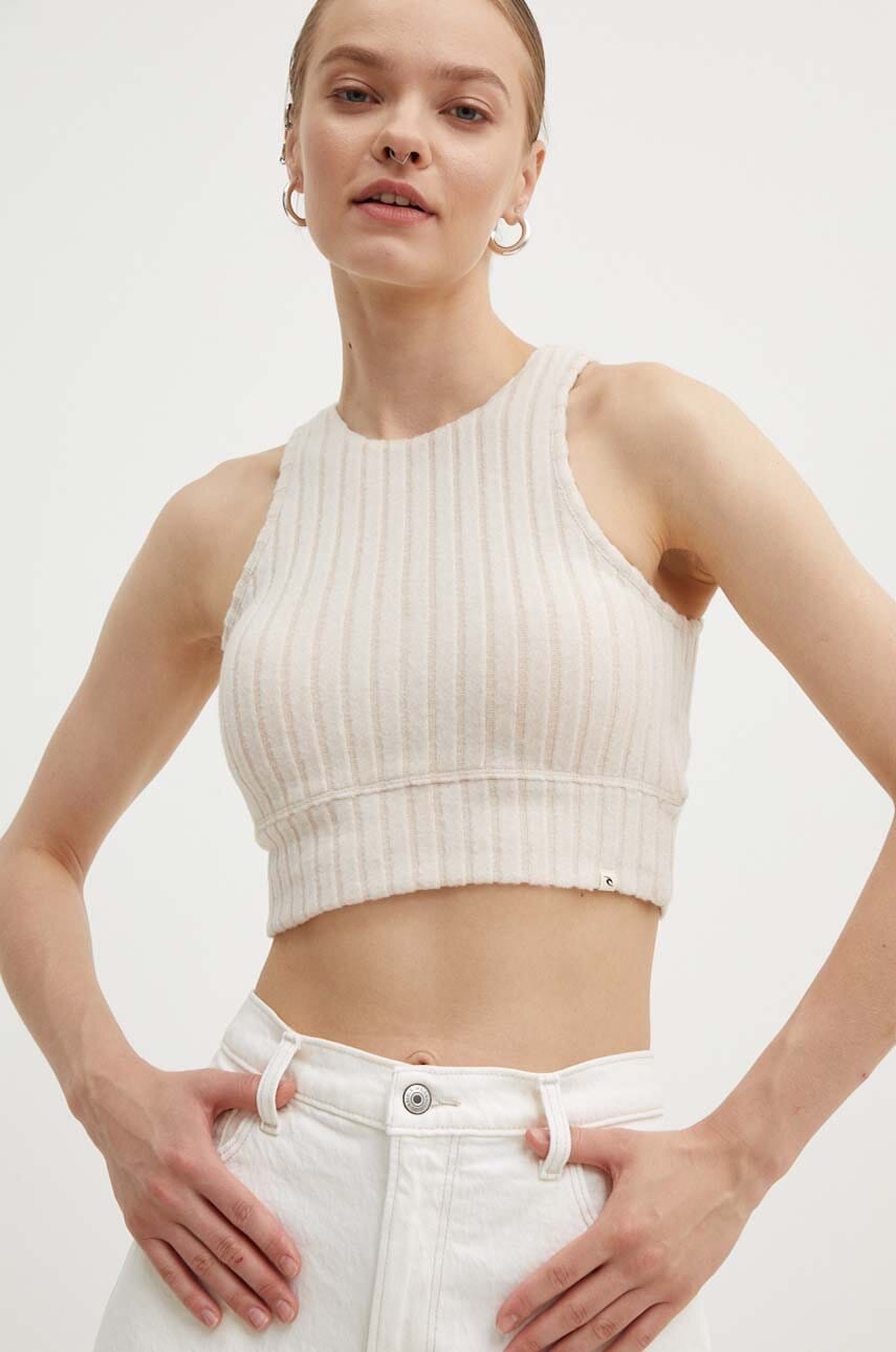 Rip Curl top femei, culoarea bej