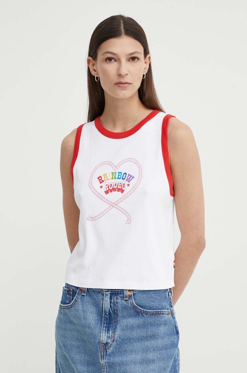 Levi's top din bumbac Pride culoarea alb