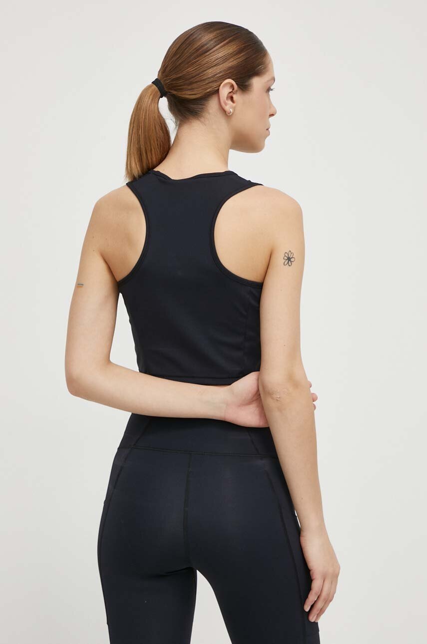 Αθλητικό top Peak Performance Power γυναικείο, χρώμα: μαύρο φωτογραφία