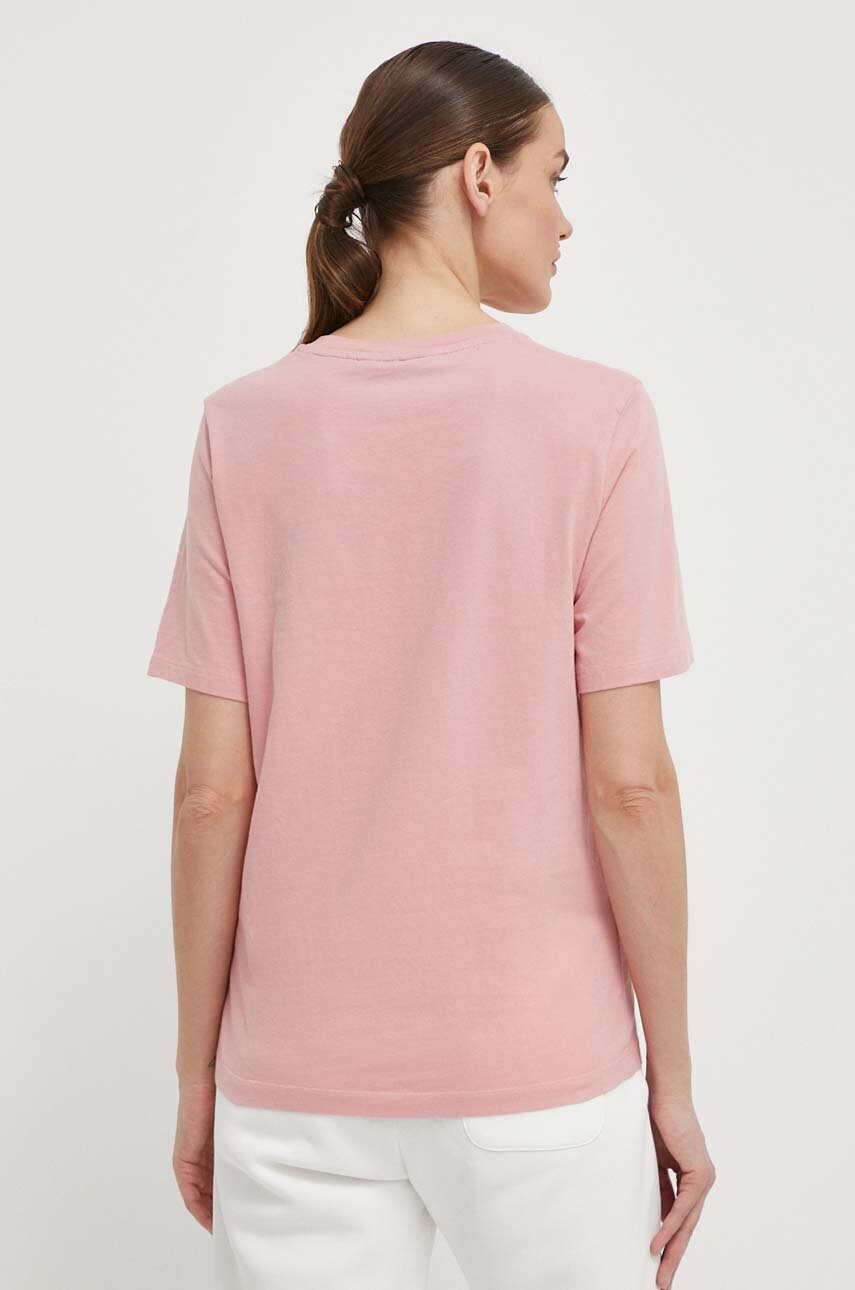 Βαμβακερό μπλουζάκι Peak Performance γυναικεία, χρώμα: ροζ φωτογραφία
