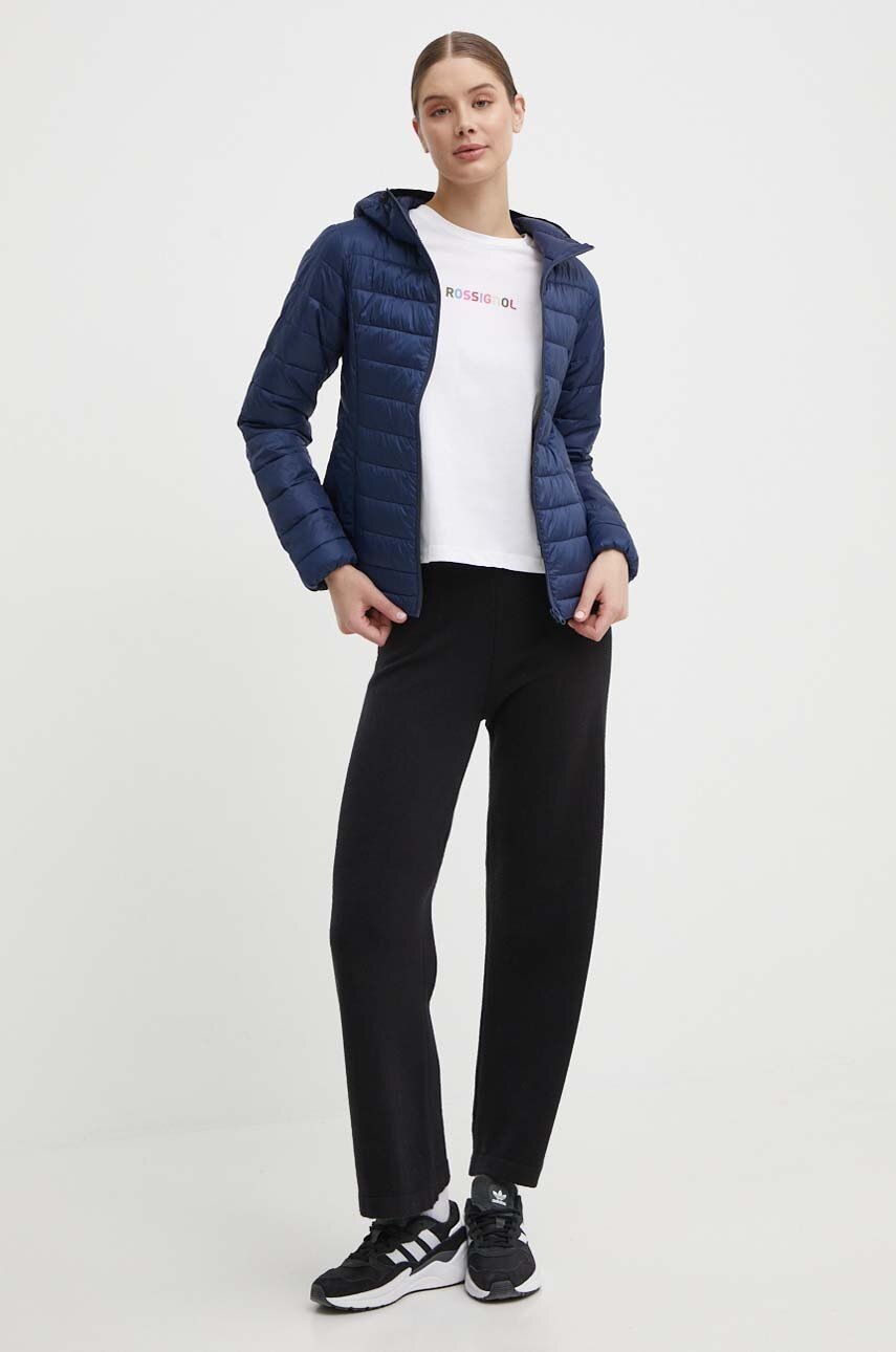 Βαμβακερό μπλουζάκι Rossignol γυναικείο, χρώμα: άσπρο, RLMWY17 φωτογραφία