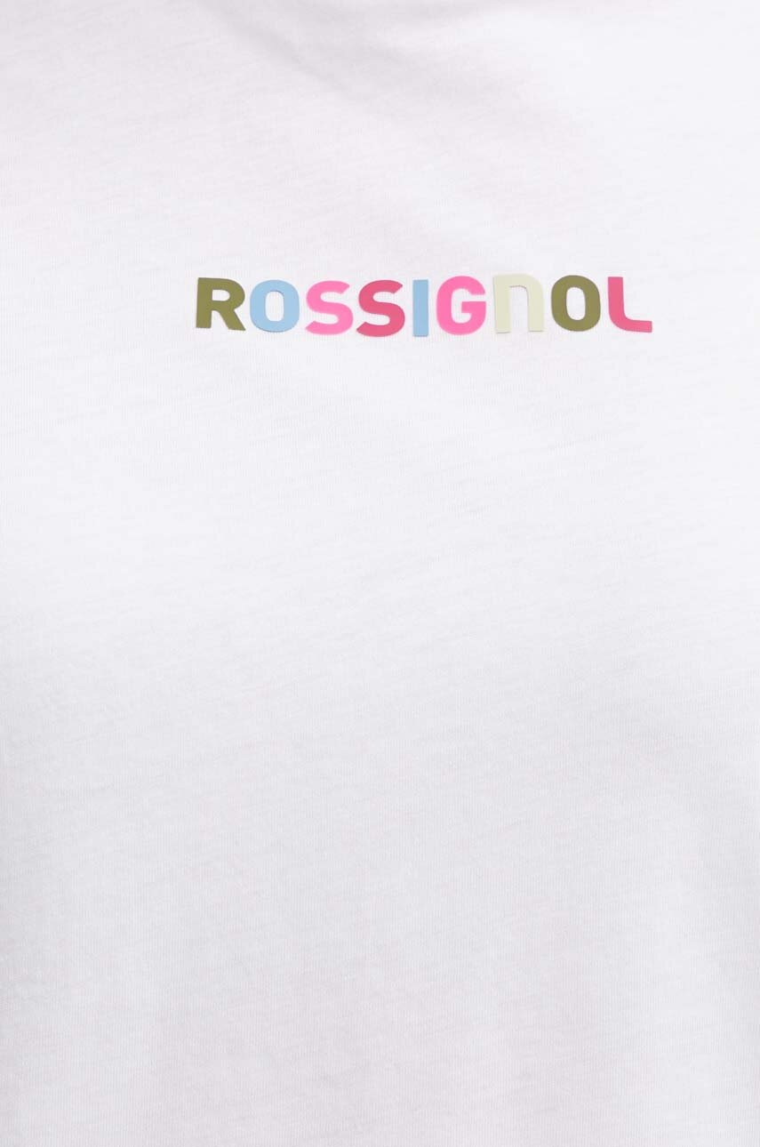 Βαμβακερό μπλουζάκι Rossignol γυναικείο, χρώμα: άσπρο, RLMWY17 φωτογραφία