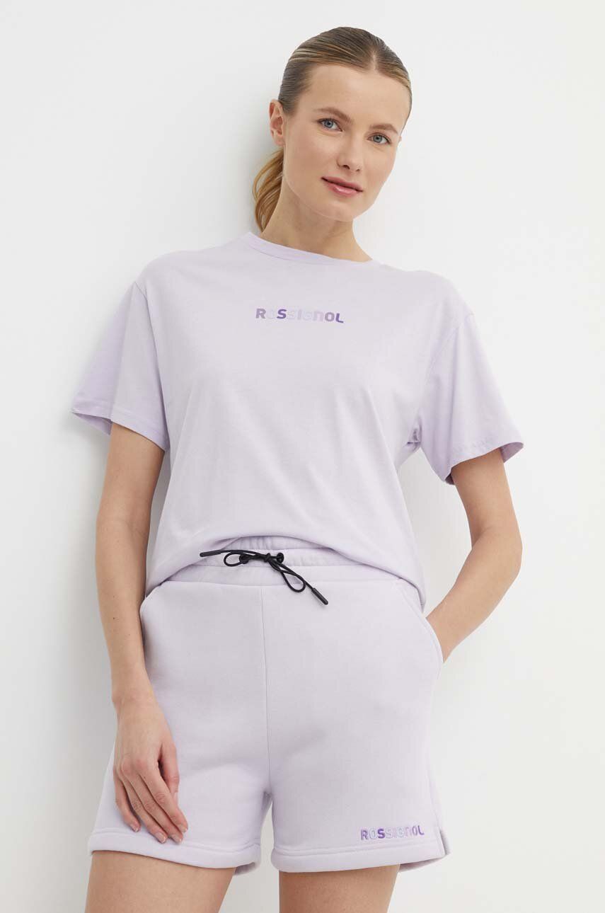 Rossignol tricou din bumbac femei, culoarea violet, RLMWY17