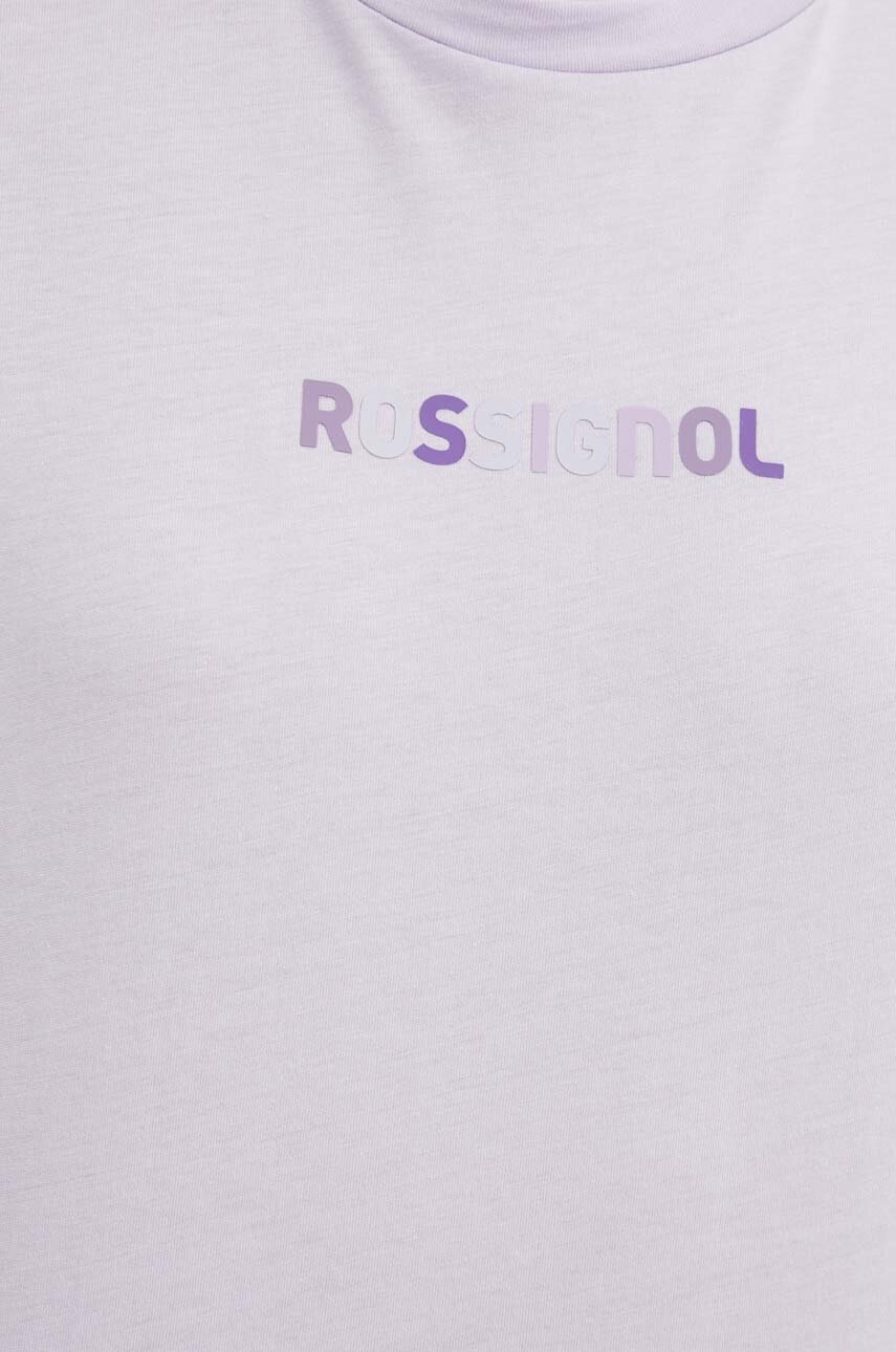 Βαμβακερό μπλουζάκι Rossignol γυναικείο, χρώμα: μοβ, RLMWY17 φωτογραφία