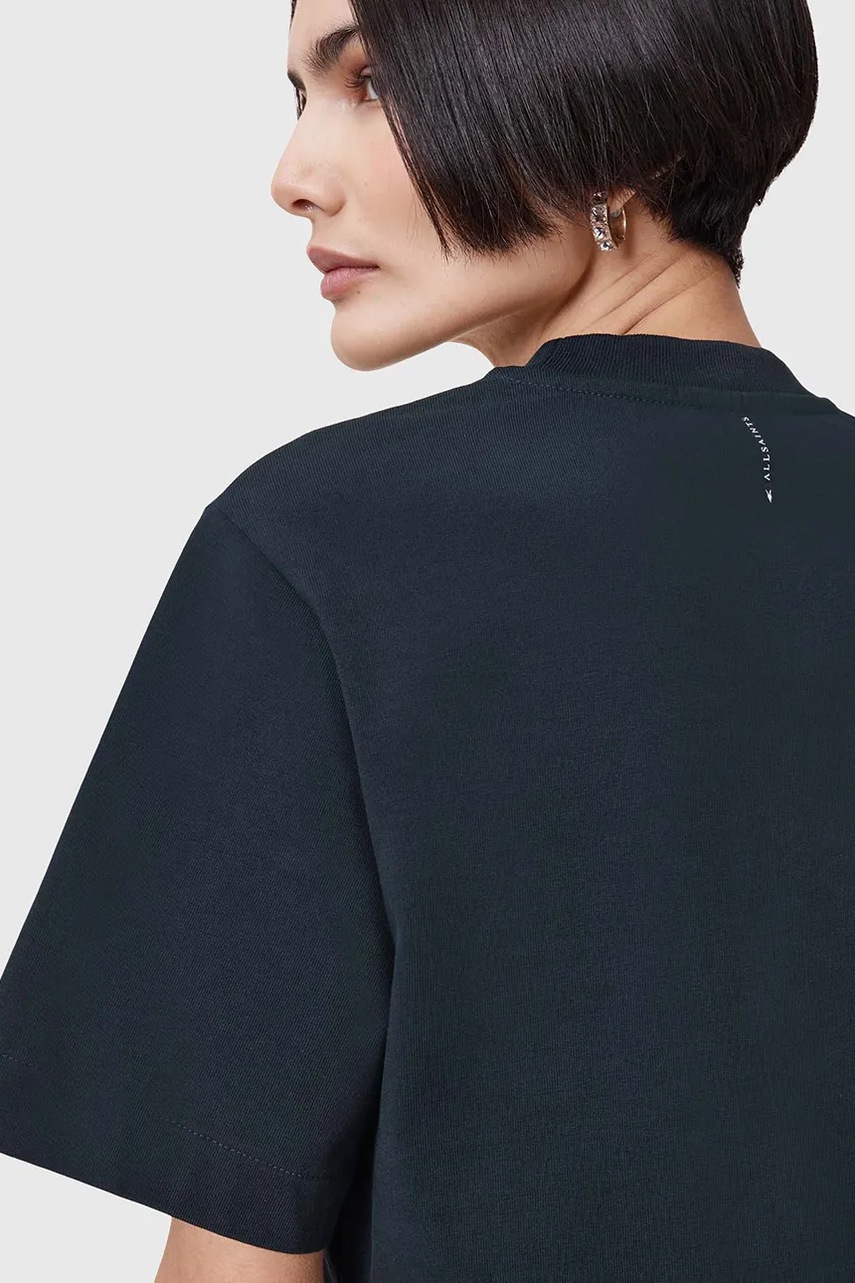 AllSaints pamut póló LOTTIE TEE női, sötétkék, W132JA termék 2. képe