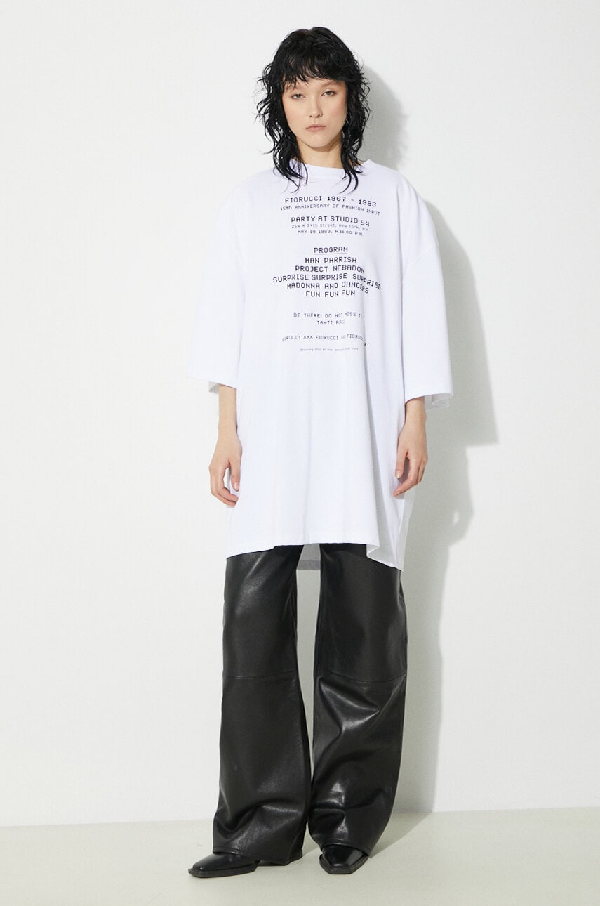 Fiorucci tricou din bumbac Invitation Print culoarea alb, cu imprimeu, U01FPTSH107CJ01WH01 Fiorucci tricou din bumbac Invitation Print culoarea alb, cu imprimeu, U01FPTSH107CJ01WH01