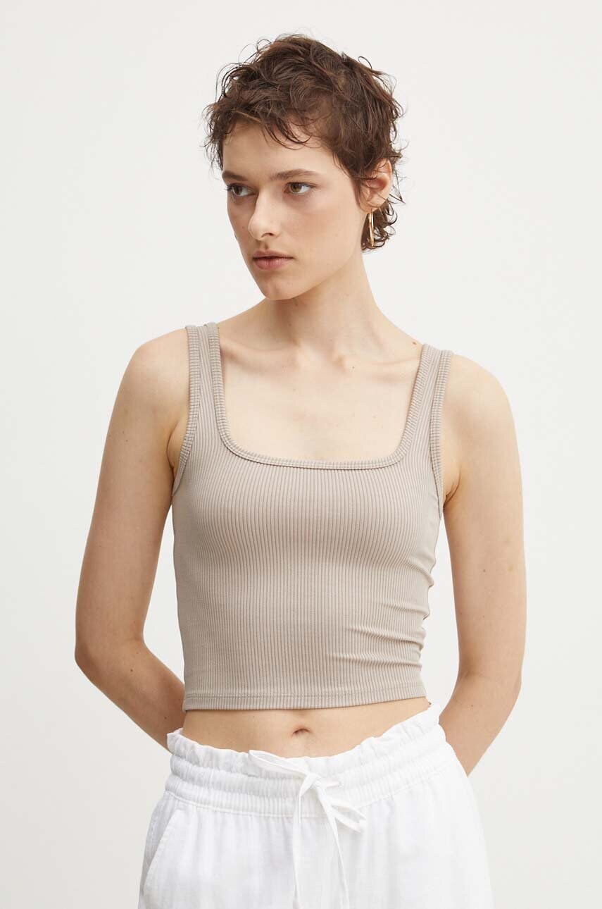 Hollister Co. top femei, culoarea bej