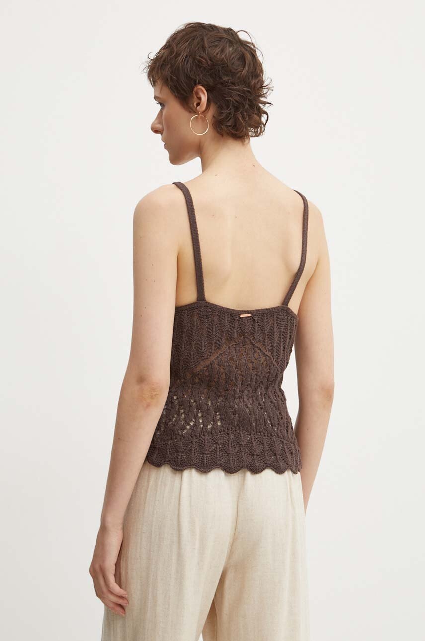 Top Superdry χρώμα: καφέ, W6011893A-8PZ φωτογραφία