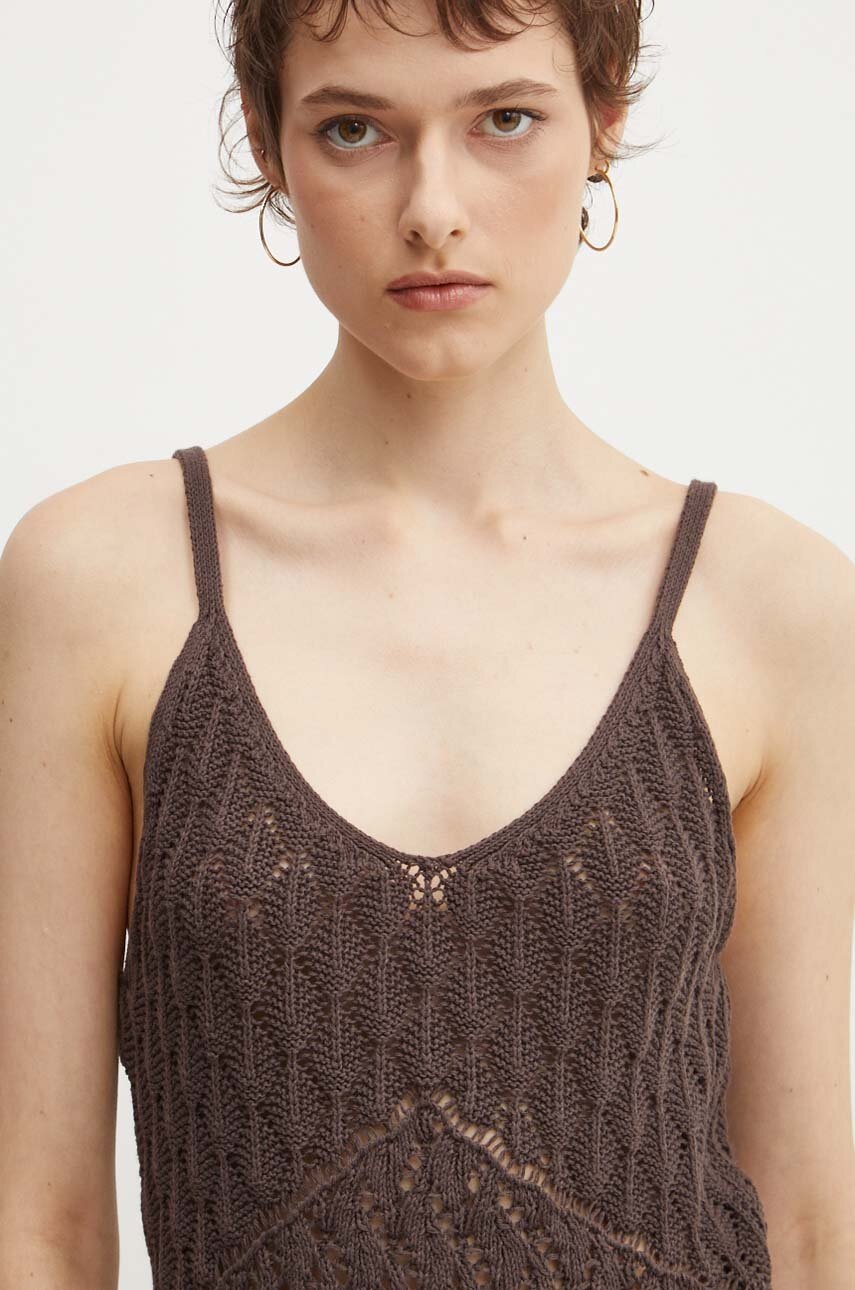 Top Superdry χρώμα: καφέ, W6011893A-8PZ φωτογραφία