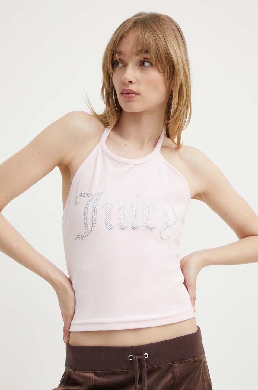Juicy Couture top femei, culoarea roz, JCWC122002 Juicy Couture top femei, culoarea roz, JCWC122002