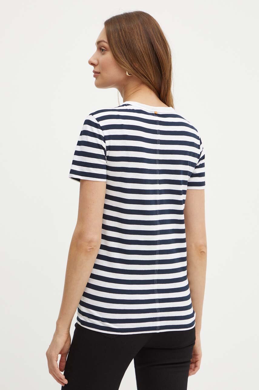 Βαμβακερό μπλουζάκι Boss Orange γυναικείο, χρώμα: ναυτικό μπλε, 50504192 φωτογραφία