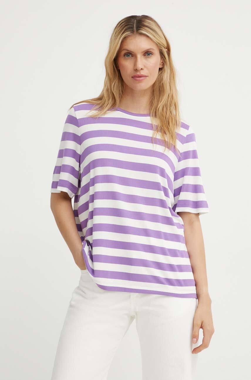 Marc O'Polo tricou DENIM femei, culoarea violet, 5000000103