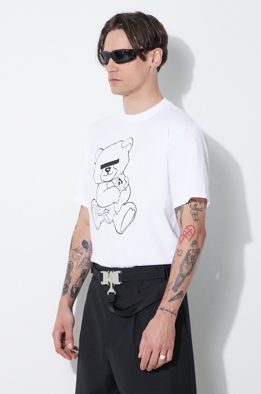 Undercover t-shirt bawełniany męski kolor biały z nadrukiem UB0D3802